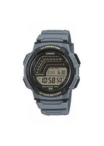 Chronograph, blau, CASIO TIMELESS COLLECTION, Armbanduhren, Herren, Chronograph, Quarzuhr, Armbanduhr, Herrenuhr, digital, automatischer Kalender