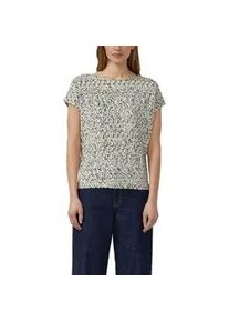 Kurzarmshirt s.Oliver, Damen, Gr. 42, grau aop, Jersey, Obermaterial: 95% Viskose, 5% Elasthan, gemustert, normal h&uuml;ftbedeckend, Rundhals, abgesteppte Kante, Shirts, Sommershirt mit grafischem Muster