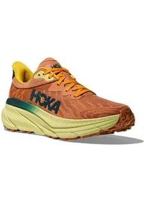 Trailrunningschuh Hoka One One "Challenger 7", Herren, Gr. 42,5, terra cotta, yuzu, Synthetik, Textil, Schuhe