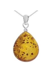 Kette mit Anh&auml;nger OSTSEE-SCHMUCK "- Tropfen ca. 22 mm lang - Silber 925/000 - Bernstein" Gr. 45, silber (silber 925, silberfarben, wei&szlig;), Schmuck_Sets, Damen, 45, Silber 925 (Sterlingsilber)