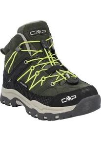 Wanderschuh CMP "KIDS RIGEL MID WP TREKKING SHOES", Kinder, Gr. 31, pine, mela, Leder, Schuhe Wanderschuh, wasserdicht