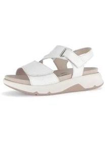 Trekkingsandale Gabor "Trekkingsandale", Damen, Gr. 36, creme, Schuhe