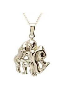 Kette und Anh&auml;nger Set OSTSEE-SCHMUCK "- Tierkreiszeichen Wassermann - Gold 333/000 -" Gr. 45, gold (gold 333, goldfarben, gelb), Schmuck_Sets, Damen, 45, Gelbgold 333