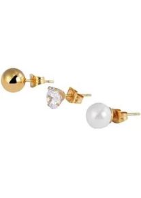 Adelia&acute;s Paar Ohrh&auml;nger ADELIA ́S "Damen Ohrringe &ndash; Ohrstecker aus Edelstahl mit Perle", Damen, Gr. Damen, Edelstahl, gold, Ohrringe, Perfekt als Geschenk zum Jubil&auml;um