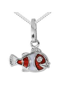 Kette mit Anh&auml;nger OSTSEE-SCHMUCK "- kleiner Fisch - Silber 925/000 -" Gr. 45, silber (silber 925, silberfarben, wei&szlig;), Schmuck_Sets, Damen, 45, Silber 925 (Sterlingsilber)