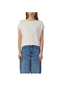 Kurzarmshirt s.Oliver, Damen, Gr. 38, rose stripe, Jersey, Obermaterial: 95% Viskose, 5% Elasthan, gestreift, normal h&uuml;ftbedeckend, Rundhals, abgesteppte Kante, Shirts, Sommershirt mit grafischem Muster