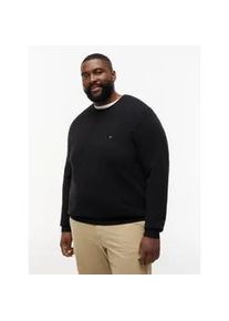 Tommy Hilfiger Big & Tall Rundhalspullover "ESSENTIAL STRUCTURE CREW NECK", Herren, Gr. 3XL, schwarz, Strick, Obermaterial: 100% Baumwolle, TOMMY HILFIGER BIG & TALL, regular fit normal, Rundhals, eingesetzt Rippb&uuml;ndchen, Pullover Rundhalspullover, Gro&szlig;e Gr&ouml;&szlig;en, regular fit