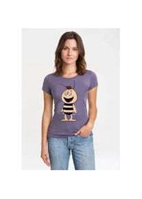 T-Shirt logoshirt "Die Biene Maja - Willi", Damen, Gr. S, flieder, lila, 100% Baumwolle, unifarben, normal, Rundhals, Shirts T-Shirt, mit coolem Print