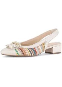Slingpumps Gabor "Slingpumps", Damen, Gr. 39, multicolour, Schuhe Slingpumps