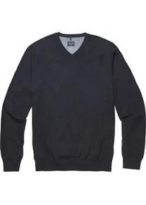 Strickpullover MARVELIS, Herren, Gr. M, marine, Jersey, Obermaterial: 100% Baumwolle, regular fit, V-Ausschnitt, Rippb&uuml;ndchen, Pullover Strickpullover, V-Ausschnitt, regular fit, Baumwolle