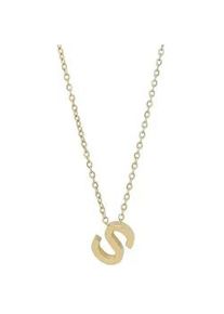 Adelia&acute;s Kette ohne Anh&auml;nger ADELIA ́S "Damen Halskette &ndash; Buchstabe N aus Edelstahl 45+5", gold, Halsketten, Damen, 50cm, Edelstahl, Zum Verschenken &ndash; ideal zum Valentinstag