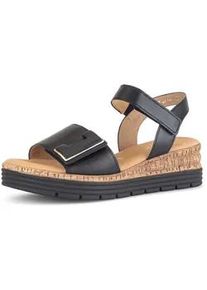 Plateausandaletten Gabor "Plateau Sandale", Damen, Gr. 44, schwarz, Schuhe