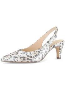 Slingpumps Gabor "Slingpumps", Damen, Gr. 38,5, wei&szlig;, Schuhe Slingpumps