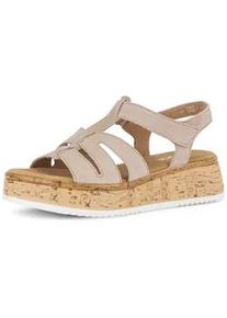 Plateausandaletten Gabor "Plateau Sandale", Damen, Gr. 38, beige, Schuhe