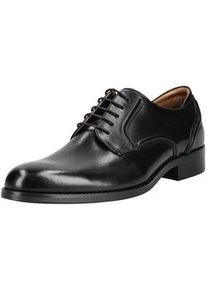 Schn&uuml;rschuh Clarks "Clarks Businessschuhe Leder", Herren, Gr. 43, schwarz, Leder, Schuhe Schn&uuml;rschuh