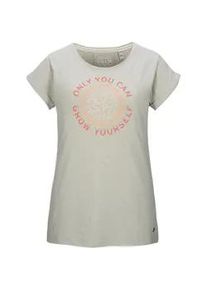 T-Shirt "GS 40 WMN TSHRT", Damen, Gr. 46, dunkelgr&uuml;n, Obermaterial: 65% Polyester, 30% Baumwolle, 5% Elasthan, G.I.G.A. DX BY KILLTEC, Rundhals, Shirts T-Shirt, Weiches T-Shirt mit Stretch, Print und gekrempelten &Auml;rmeln