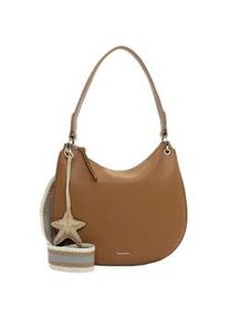 Beuteltasche Tamaris "Beutel TAS Kea", Damen, Gr. B/H/T: 30cm x 24cm x 3cm 0, gelb (sahara 920), Polyurethan, Taschen Beuteltasche