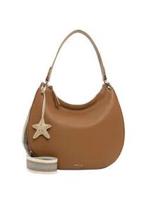 Beuteltasche Tamaris "Beutel TAS Kea", Damen, Gr. B/H/T: 38cm x 29cm x 3cm 0, gelb (sahara 920), Polyurethan, Taschen Beuteltasche