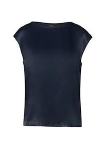 Rundhalsshirt s.Oliver BLACK LABEL, Damen, Gr. 38, navy, Web, Obermaterial: 95% Baumwolle, 5% Elasthan, unifarben, regular fit normal, Rundhals, Shirts Rundhalsshirt, mit Stretchanteil