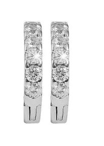 Adelia&acute;s Klappcreolen ADELIA ́S "Damen Ohrringe &ndash; Klappcreole aus 925 Silber mit Zirkonia", Damen, Gr. Damen, Silber 925 (Sterlingsilber), silber, Ohrringe Klappcreolen, Zum Verschenken &ndash; passend f&uuml;r viele Anl&auml;sse