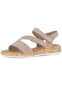 Riemchensandale Gabor "Riemchensandale", Damen, Gr. 40,5, beige, Schuhe Riemchensandale