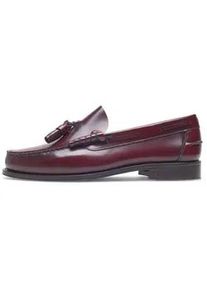 Loafer Henry Stevens "Hunter M TL", Herren, Gr. 48H, rot (bordeaux), Kalbsleder, Schuhe Loafer