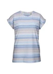 T-Shirt "GS 41 WMN TSHRT", Damen, Gr. 38, graublau, Obermaterial: 65% Polyester, 30% Baumwolle, 5% Elasthan, G.I.G.A. DX BY KILLTEC, Rundhals, Shirts T-Shirt, Weiches, strapazierf&auml;higes T-Shirt mit gestreiftem Design