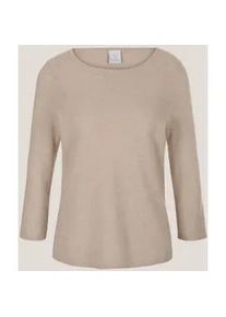 Madeleine Mode Longpullover MADELEINE "Strickpullover Kaschmirpullover mit U-Boot-Ausschnitt", Damen, Gr. 48, braun (berber), Obermaterial: 100% Kaschmir WS., Modern, normal, Pullover Longpullover, Kaschmirpullover mit 3/4 Arm