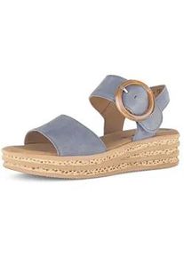 Plateausandaletten Gabor "Plateau Sandale", Damen, Gr. 40,5, blau, Schuhe