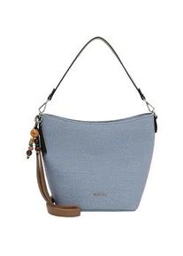 Emily & Noah Beuteltasche EMILY & NOAH "Beutel E&N Johanna", Damen, Gr. B/H/T: 32cm x 27cm x 15cm 0, blau (lightblau 530), Polyurethan, Taschen Beuteltasche