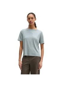 Marc O'Polo T-Shirt MARC O'POLO "aus TENCELTM Lyocell-Baumwolle-Mix", Damen, Gr. M, grau horizon, Obermaterial: 67% Lyocell, 33% Baumwolle, unifarben, Basic, loose fit, U-Boot-Ausschnitt, Rippb&uuml;ndchen, Shirts T-Shirt