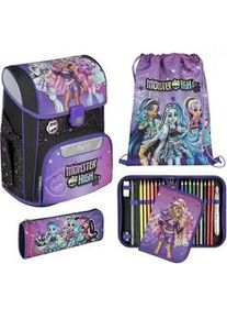 Schulranzen Scooli "Easy Start", Kinder, Gr. B/H/T: 29,5cm x 36,5cm x 29cm, monster high, Polyester, Rucks&auml;cke