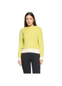BETTY & CO Strickpullover BETTY & CO "Damen mit Strickdetails", Damen, Gr. 44, cream, gelb, Strick, Obermaterial: 100% Polyester, gerade normal, Pullover Strickpullover