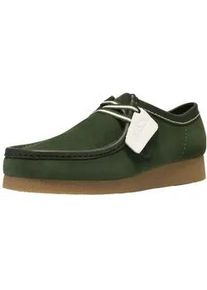 Schn&uuml;rschuh Clarks "Clarks Halbschuhe Veloursleder", Herren, Gr. 42, gr&uuml;n, Veloursleder, Schuhe Schn&uuml;rschuh