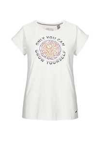 T-Shirt "GS 40 WMN TSHRT", Damen, Gr. 38, wei&szlig;, Obermaterial: 65% Polyester, 30% Baumwolle, 5% Elasthan, G.I.G.A. DX BY KILLTEC, Rundhals, Shirts T-Shirt, Weiches T-Shirt mit Stretch, Print und gekrempelten &Auml;rmeln