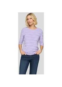 T-Shirt Rabe, Damen, Gr. 36, flieder, Jersey, Obermaterial: 68% Viskose, 28% Polyester, 4% Elasthan, Strukturmuster, unifarben, regular fit normal, Rundhals, Shirts T-Shirt, mit Struktur Muster