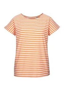 T-Shirt "GS 38 WMN TSHRT", Damen, Gr. 38, apricot, Obermaterial: 65% Polyester, 30% Baumwolle, 5% Elasthan, G.I.G.A. DX BY KILLTEC, Rundhals, Shirts T-Shirt, Gestreiftes T-Shirt, Rundhals, elastisch, weich, strapazierf&auml;hig