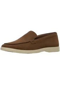 Slipper Clarks "Clarks Slipper Veloursleder", Herren, Gr. 43, braun, Veloursleder, Schuhe Slipper