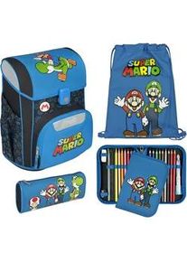 Schulranzen Scooli "Easy Start", Kinder, Gr. B/H/T: 29,5cm x 36,5cm x 29cm, super mario, Polyester, Rucks&auml;cke
