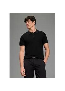 Polokragenpullover Bruno Banani, Herren, Gr. S (44/46), schwarz, Strick, Obermaterial: 50% Baumwolle, 50% Polyacryl, unifarben, regular fit normal, Pullover