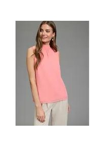 Chiffonbluse Laura Scott, Damen, Gr. 42, coralle, Chiffon, Obermaterial: 100% Polyester. Futter: 100% Polyester, unifarben, figurumspielend h&uuml;ftlang, hoch geschlossener Ausschnitt, Blusen Chiffonbluse, hoch geschlossener Ausschnitt mit Schleifen-Detail
