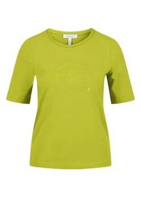 T-Shirt Sportalm KITZB&Uuml;HEL, Damen, Gr. 42, sulphur sands, Single Jersey, Obermaterial: 95% Baumwolle, 5% Elasthan, unifarben, regular fit h&uuml;ftlang, Rundhals, eingesetzt abgesteppte Kante, Shirts T-Shirt, Regular fit mit Rundhalsausschnitt