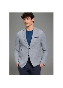 Sakko Bruno Banani, Herren, Gr. 54, blau meliert, Web, Obermaterial: 85% Polyester, 15% Viskose, meliert, slim fit normal, mit Kn&ouml;pfen,&Auml;rmel mit &Auml;rmelschlitz, Sakkos Sakko, mit Reverskragen, melierte Optik, Slim Fit Passform