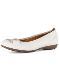 Ballerina Gabor "Sportliche Ballerina", Damen, Gr. 37, creme, Schuhe Ballerina