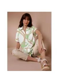 Longbluse CREATION L PREMIUM, Damen, Gr. 38, ecru, beige, bedruckt, 100% Lyocell, bedruckt, gemustert, mehrfarbig, Blusen Longbluse