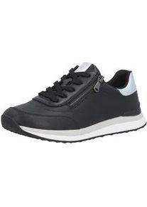 Plateausneaker Remonte, Damen, Gr. 39, schwarz, perlmutt, Leder, Lederimitat, unifarben mit Farbeinsatz, Schuhe Plateausneaker, Schn&uuml;rschuh, Halbschuh, Freizeitsneaker in bequemer Form