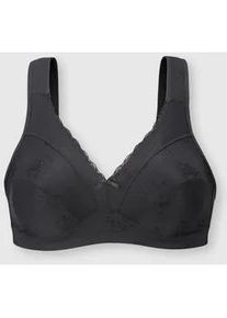 B&uuml;gelloser BH, Damen, Gr. 110, Cup D, schwarz, 80% Polyamid, 11% Baumwolle, 9% Elasthan, BHs