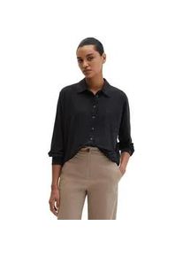 Marc O'Polo Blusenshirt MARC O'POLO "aus LENZINGTM ECOVEROTM", Damen, Gr. L, deep night blau, Obermaterial: 94% Viskose, 6% Elasthan, unifarben, loose fit, Shirts Blusenshirt