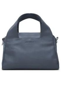 Henkeltasche Gretchen "Ruby Tote Three", Damen, Gr. B/H/T: 30cm x 30cm x 30cm, blau, denim, Leder, unifarben, Taschen, aus italienischem Kalbsleder