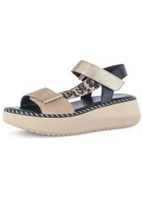 Plateausandaletten Gabor "Plateau Sandale", Damen, Gr. 42, beige, Schuhe